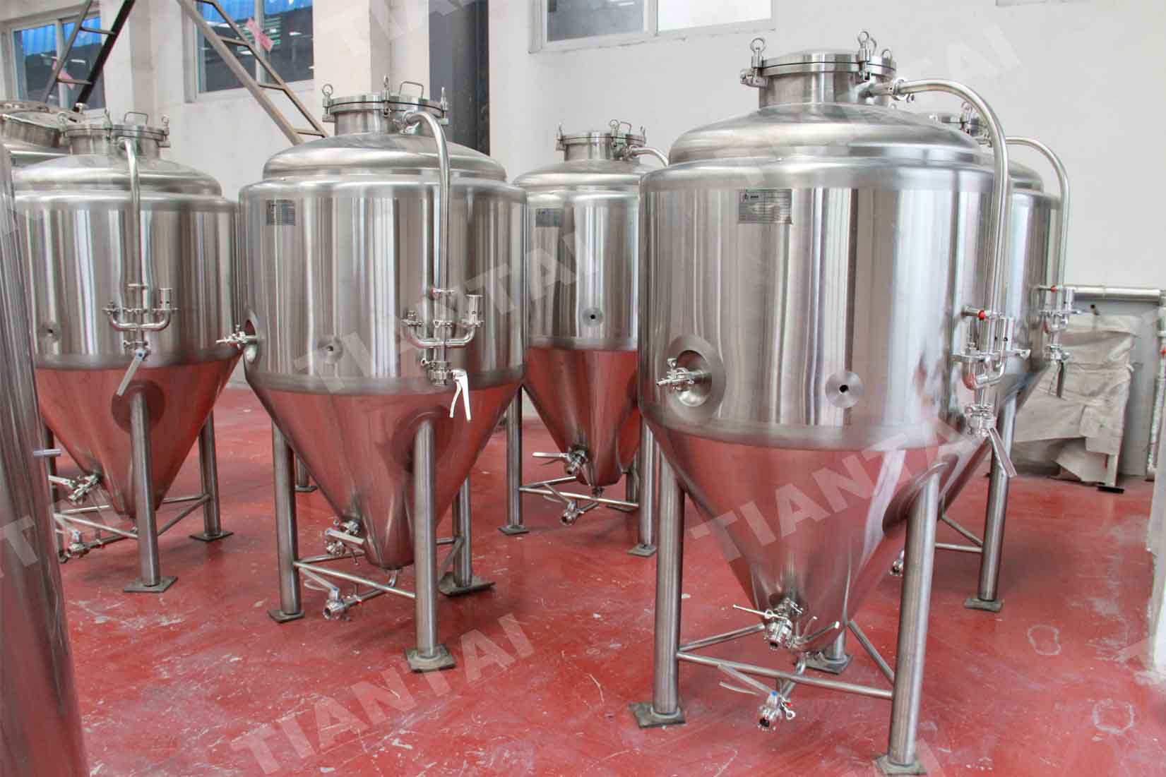 The 500L double wall jacketed beer fermenters delivered to Australia